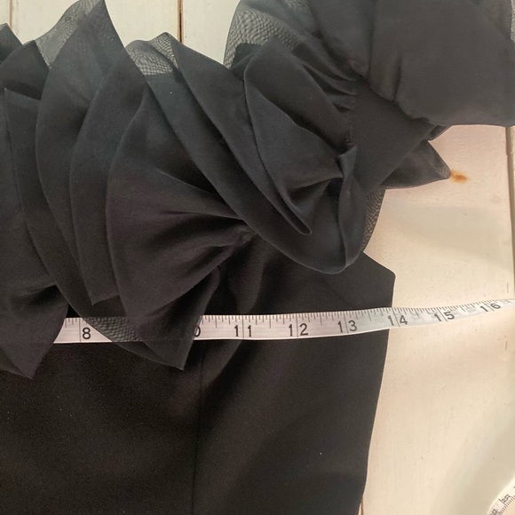 Aidan Mattox Off the Shoulder Black Dress, 2 - Picture 4 of 10